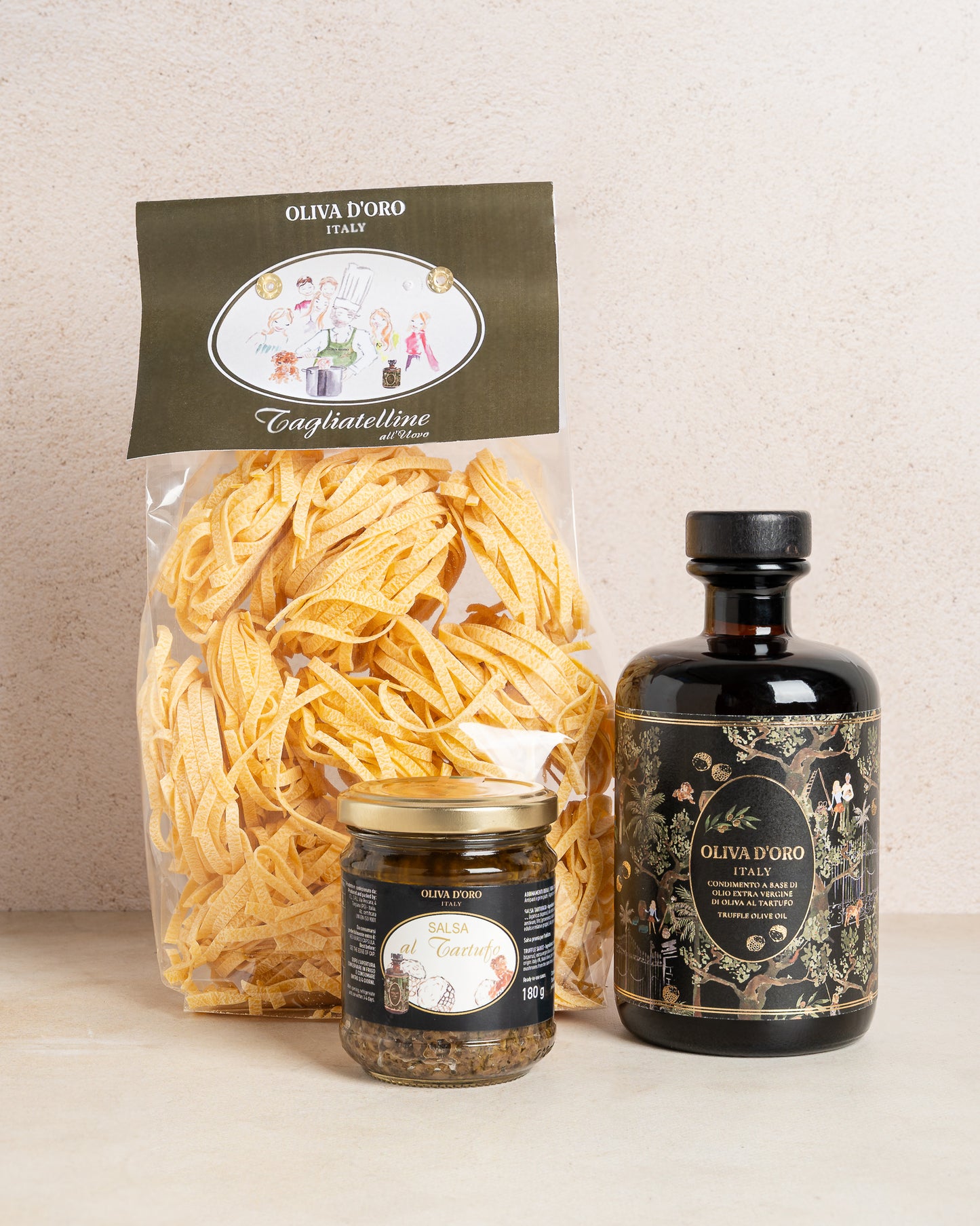 Tagliatelline, Truffeltapenade & Truffelolijfolie