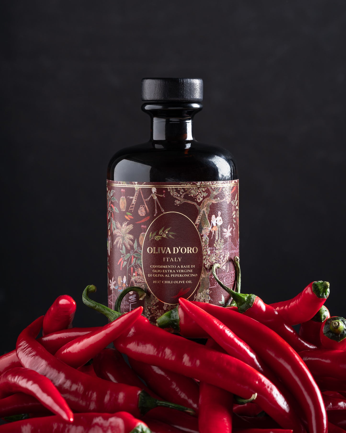 Peperoncino olijfolie uit Italië - 500ml - Oliva d'Oro