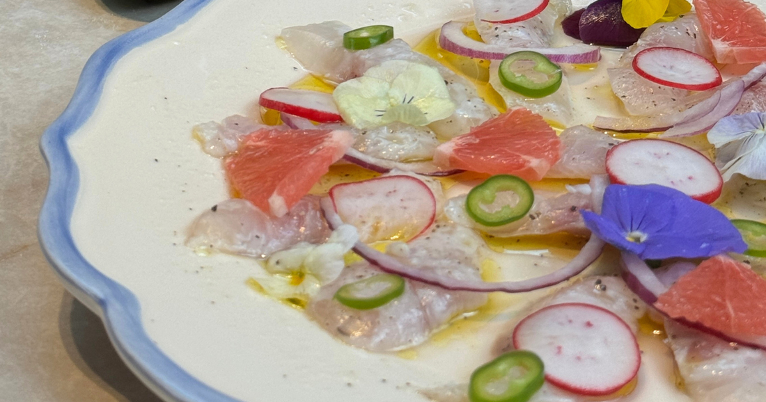 Zeebaars met grapefruit